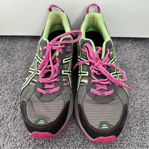 Asics Women's Running Shoes Sneakers - Pink and Green - Picture 1 of 7